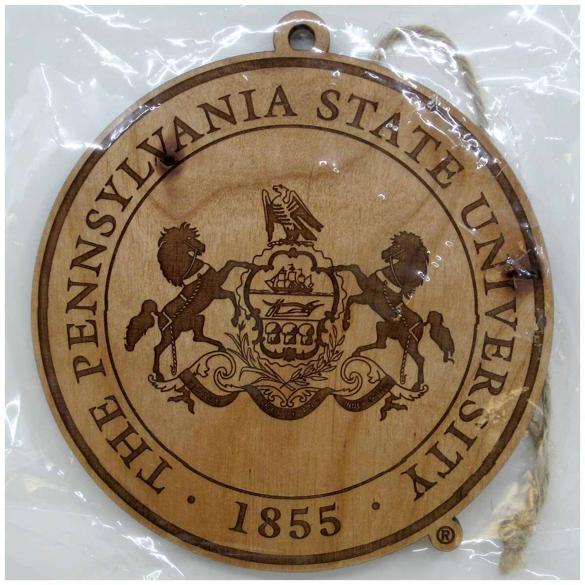 etched wood ornament The Pennsylvania State University Seal